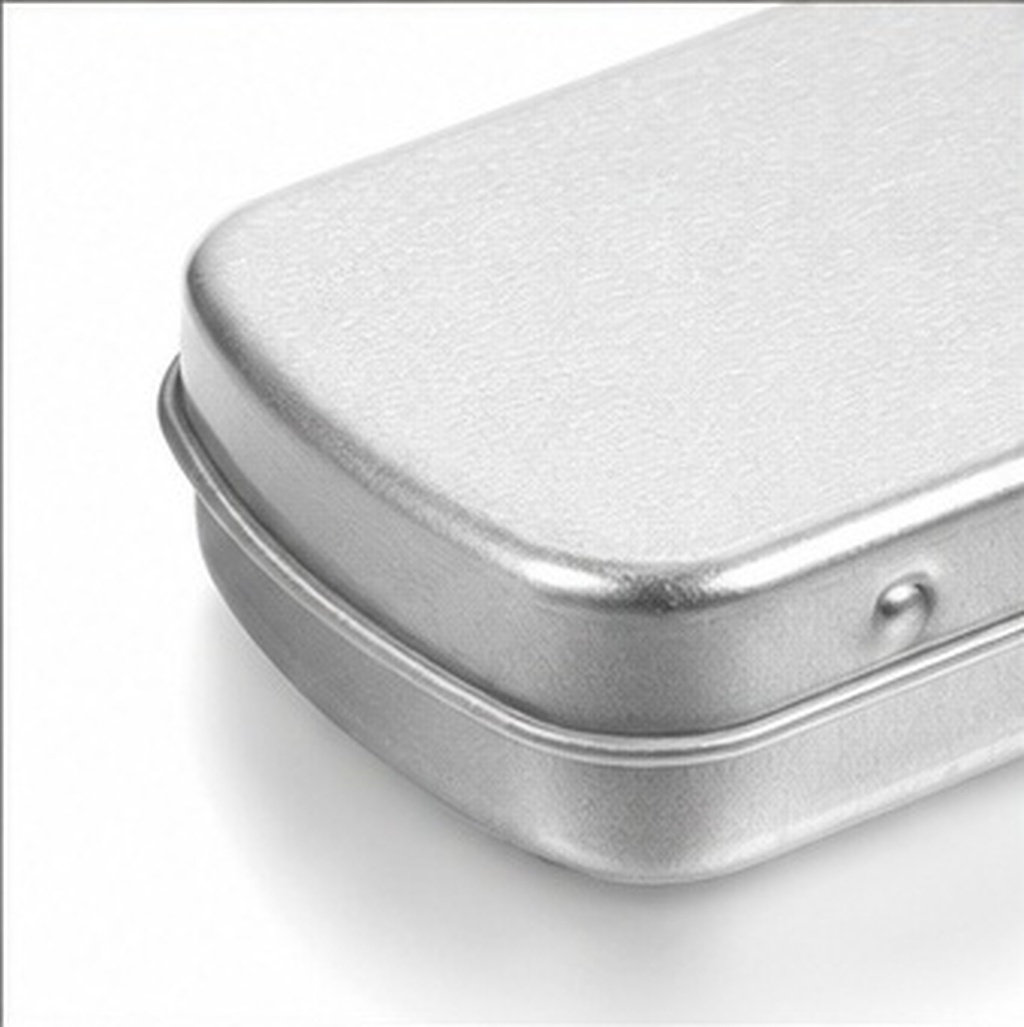 Tin Container Lid - 5 Buah Kotak Timah Logam Portabel,