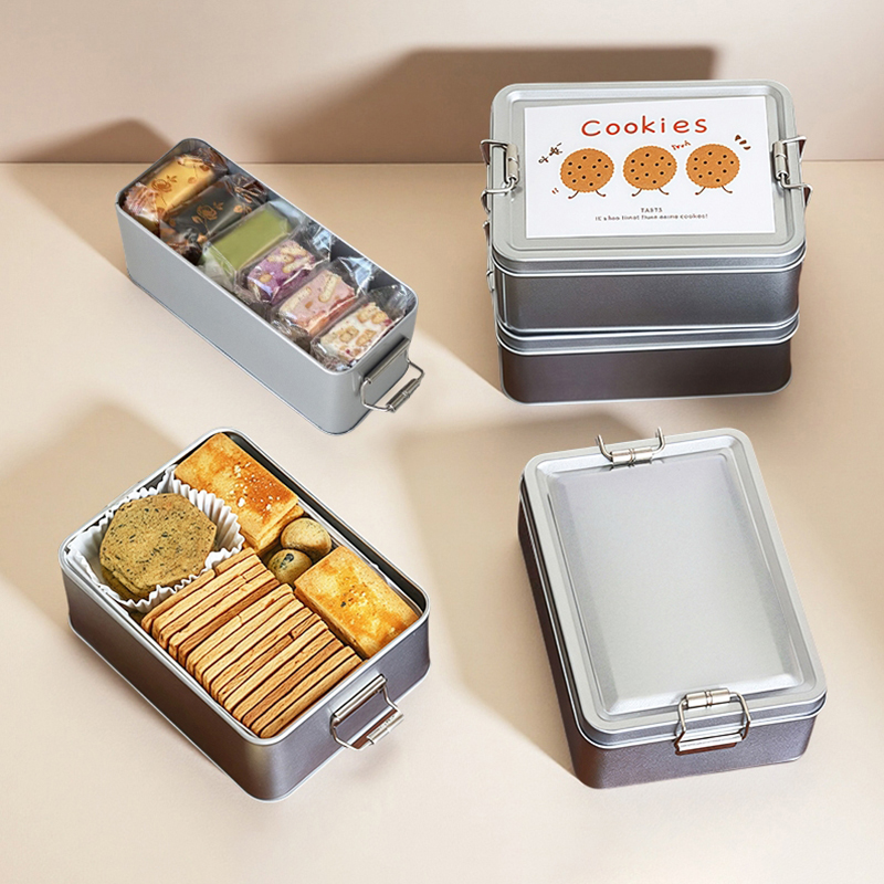 Tin Container Lid - Kotak Kue dari Bahan Kaleng Berbentuk