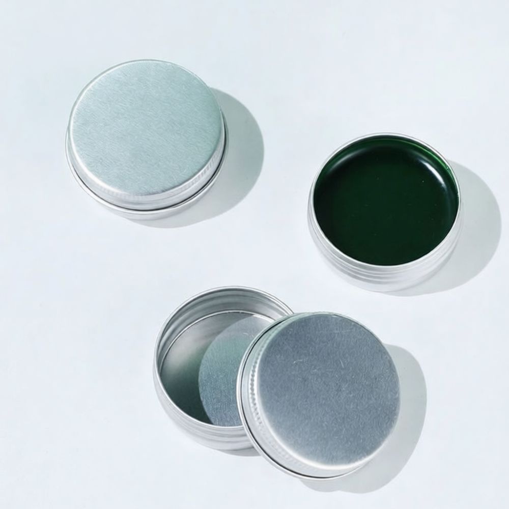 Tin Container Lid - Wadah Aluminium Kompak, Toples Krim Logam