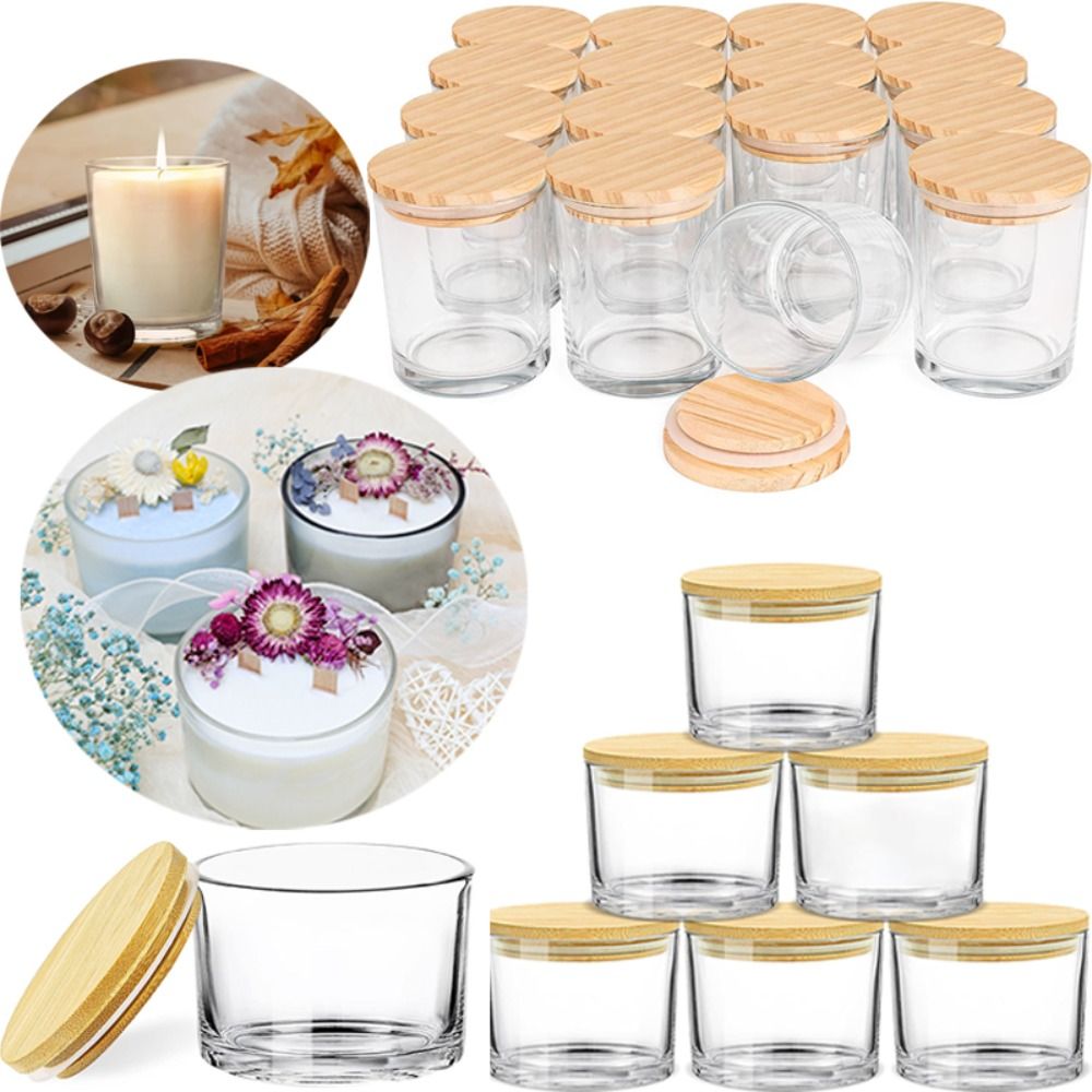 Stoples Lilin Kaca Bening Keci - Candle Making Jars With Lids ulasan dan harga
