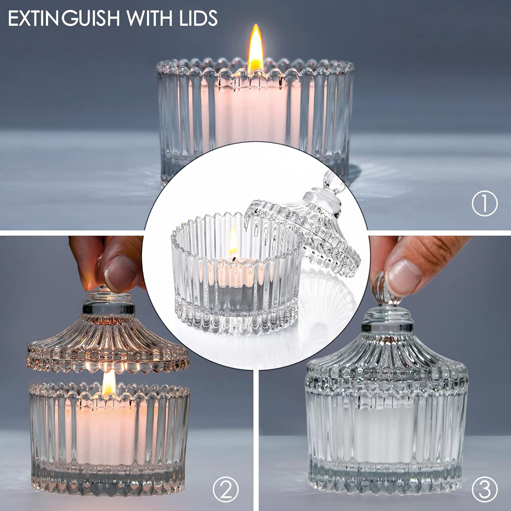 Tempat Lilin Votive dengan Tut - Candle Making Jars With Lids ulasan dan harga