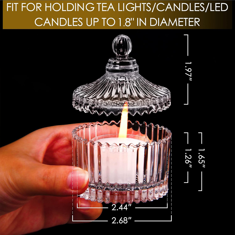 Tempat Lilin Votive dengan Tut - Candle Making Jars With Lids ulasan dan harga
